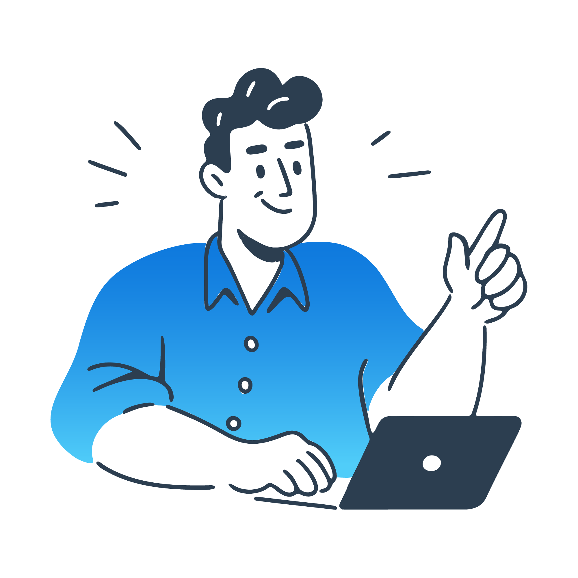 Ilustração de um gestor