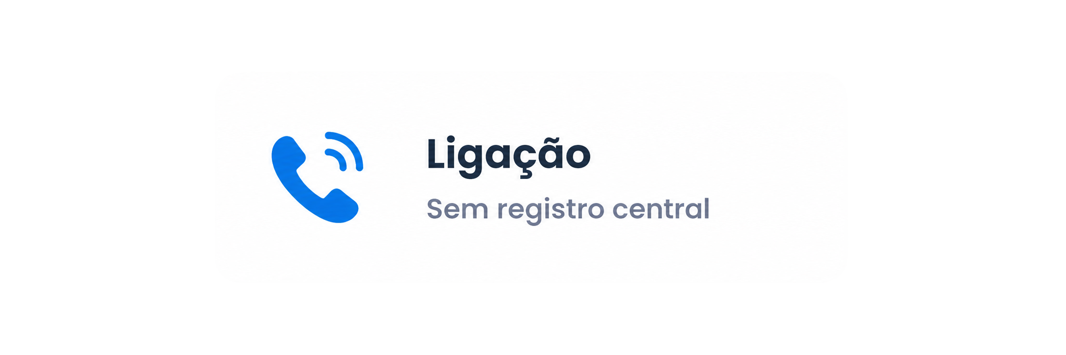 Ligação — Sem registro central